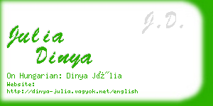 julia dinya business card